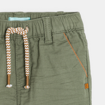 شورت قطني أخضر بخصر مطاطي...